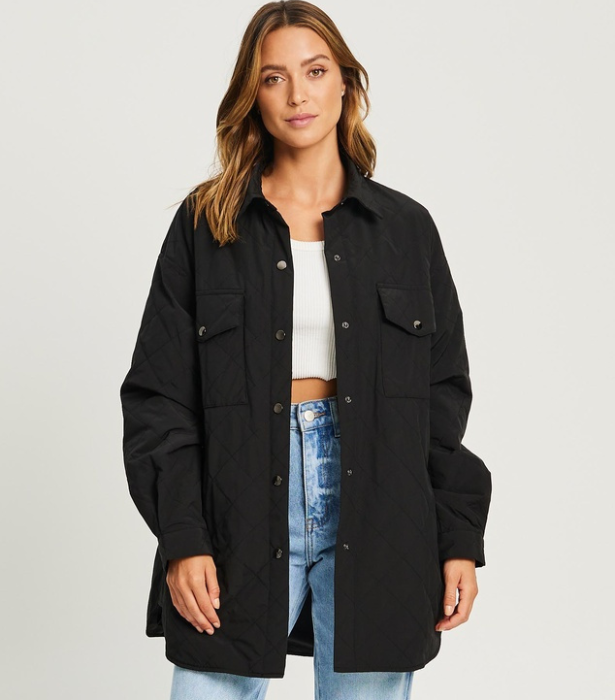 Calli Quilted Shacket, $159.95 at [THE ICONIC](https://www.theiconic.com.au/quilted-shacket-1634081.html|target="_blank"|rel="nofollow") 