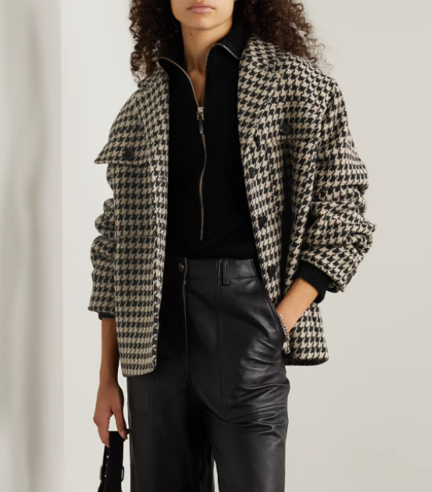 Anine Bing Flynn Houndstooth Woven Jacket, $578 now $404 at N[et-A-Porter](https://www.net-a-porter.com/en-au/shop/product/anine-bing/clothing/casual-jackets/flynn-houndstooth-woven-jacket/25185454455878533?|target="_blank"|rel="nofollow") 