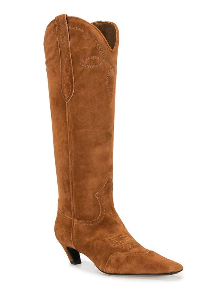 Khaite The Dallas Knee-High Boots, $2,060 at [FARFETCH](https://www.farfetch.com/au/shopping/women/khaite-the-dallas-knee-high-boots-item-16010125.aspx|target="_blank"|rel="nofollow") 