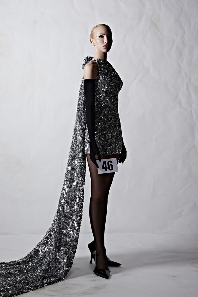 Christine Quinn for Balenciaga FW/22 Haute Couture.