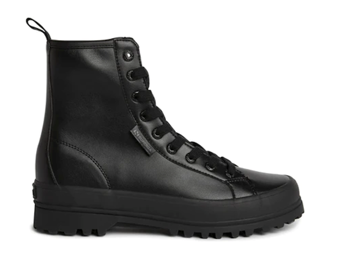2643 Aplina Vegan Leather Boot in black, $159.95, from [Superga](https://superga.com.au/collections/womens-color-black/products/2643-alpina-vegan-leather-a0z-total-black|target="_blank"|rel="nofollow")