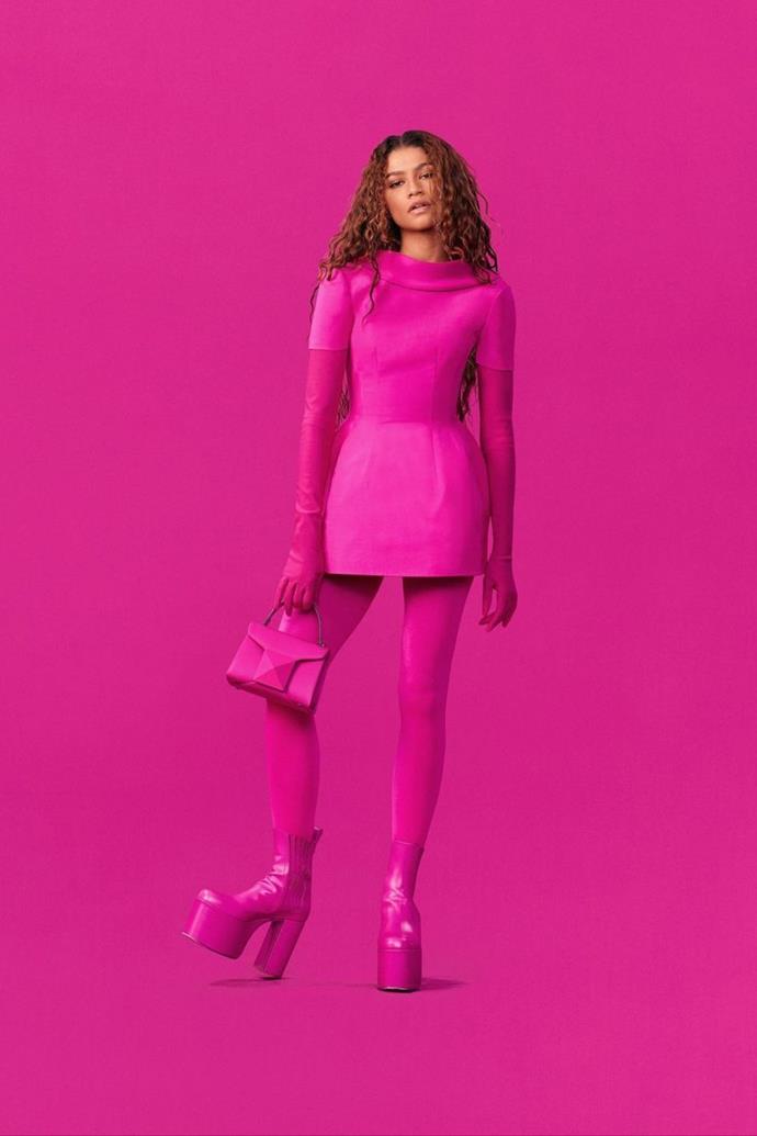 **Who:** Valentino and Zendaya.
<br><br>
**What:** A pretty in pink campaign for the Pink PP collection.
<br><br>
**Where:** In magazines, on billboards and taking over our Instagram feeds.
<br><br>
**Why:** Is there a better collaboration than Zendaya and Valentino? Now, the star and the luxury maison have once again cemented their partnership with a new campaign celebrating the fan-favourite Pink PP collection. Because who said [Barbiecore](https://www.elle.com.au/fashion/barbiecore-27286|target="_blank") was going out of style?