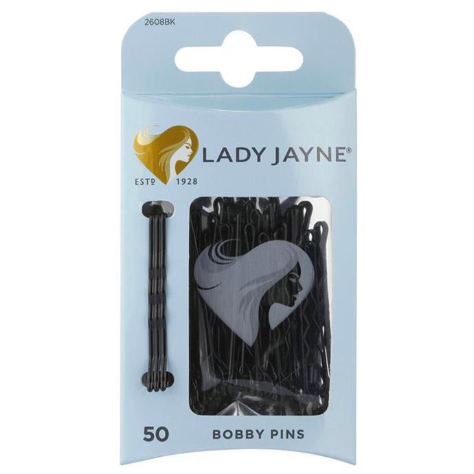 Lady Jayne Bobby Pins, $2.99 [Chemist Warehouse](https://www.chemistwarehouse.com.au/buy/62355/lady-jayne-bobby-pins,-black,-4-5-cm,-pk50|target="_empty"|rel="do not follow").