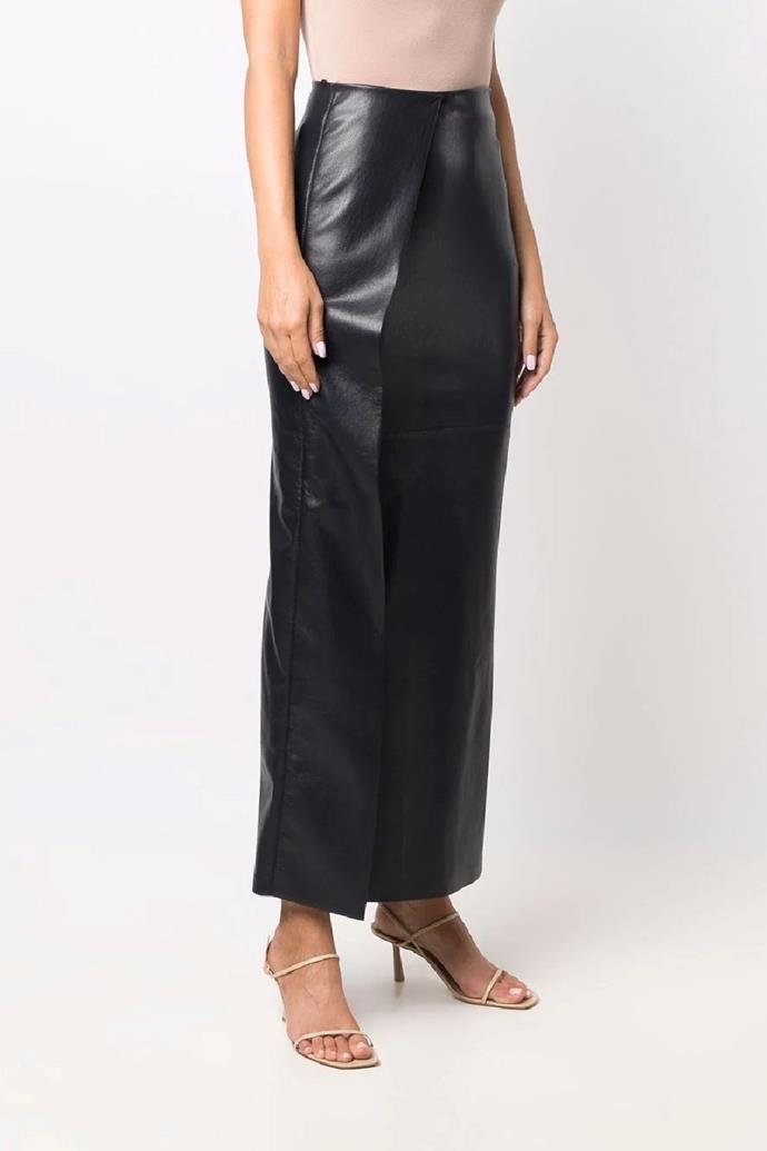 **Nanushka faux-leather maxi skirt**, $303 at **[Farfetch](https://www.farfetch.com/au/shopping/women/nanushka-faux-leather-maxi-skirt-item-17227937.aspx|target="_blank"|rel="nofollow")**