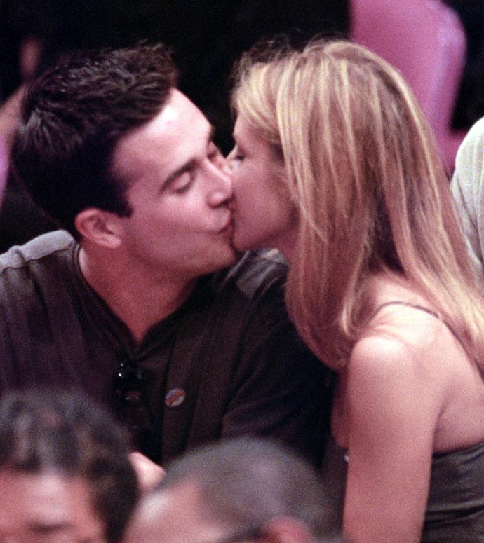 While attending an NBA game in 2000, the pair were put on the kiss cam—and to their fans (along with a stadium filled with spectators) delight, they didn't hold back.