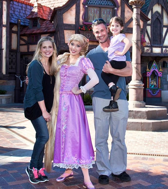 Charlotte later made a rare appearance with Gellar and Prinze. while visiting Disneyland in California.