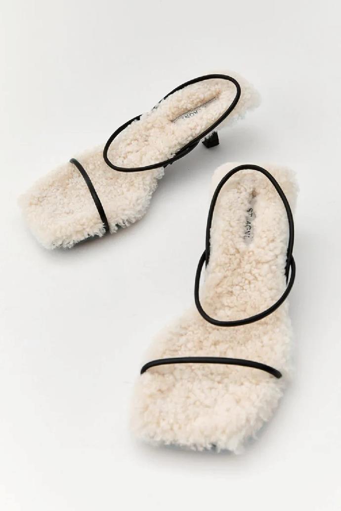 **Shearling Kitten Heel**, $329 at **[St Agni](https://www.st-agni.com/collections/heels/products/shearling-kitten-heel-black|target="_blank"|rel="nofollow")**