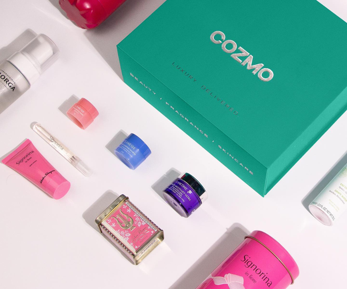 ***Cozmobox***<br><br>
Subscribe to a carefully curated mix of full-size and deluxe-size luxury products from a range of categories, including skincare, makeup, and designer fragrances.<br><br>
**[Shop it here.](https://www.isubscribe.com.au/cozmobox-luxury-beauty-box.cfm|target="_blank"|rel="nofollow")**