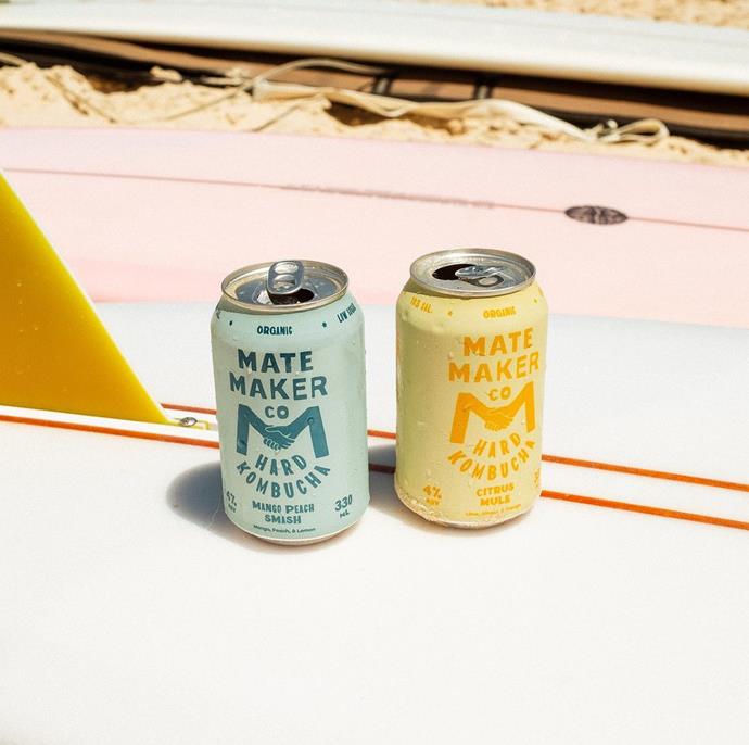 **Mate Maker Co.**
<br><br>
Hard kombucha might not be the first thing that comes to mind when you think of RÜFÜS DU SOL, but after one taste of their new beverage line and it will be. Mate Maker Co. is already shaping up to be a hit this summer, offering fresh, zesty hits of mango-peach and citrus that go down a treat on a balmy afternoon. Plus, they're vegan, organic, gluten-free and less than 110 calories per can. Though ti sounds top good to be true, it isn't. Go grab some. 
<br><br>
*[Shop here.](https://matemakerco.com/|target="_blank"|rel="nofollow")*