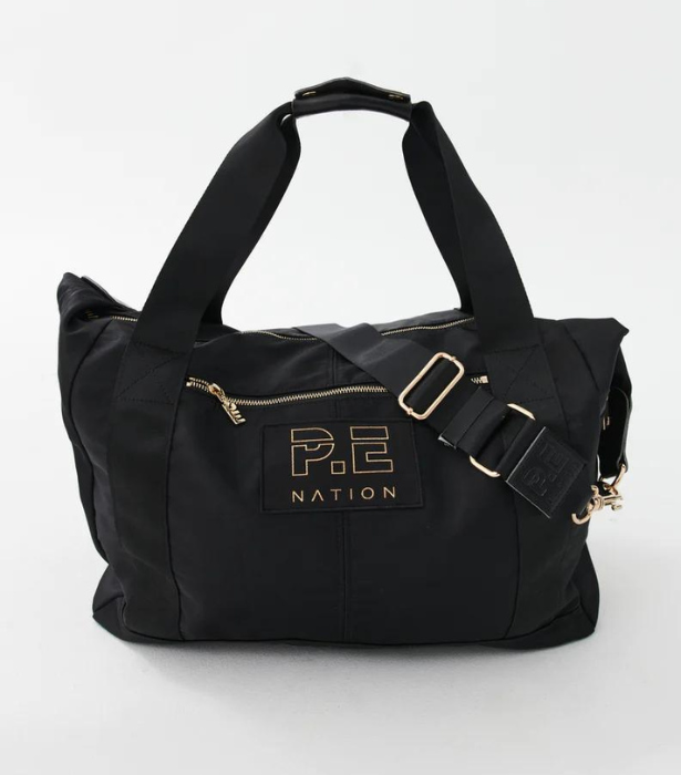 Set Shot Gym Bag by P.E. Nation, $229 at [P.E Nation](https://www.pe-nation.com/products/set-shot-gym-bag-in-black|target="_blank"|rel="nofollow") 