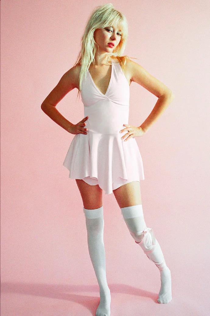 **Pirouette Racerback Dress**, $245 at *[*Frankies Bikinis](https://frankiesbikinis.com/products/pirouette-racerback-dress-icy-pink|target="_blank"|rel="nofollow")**