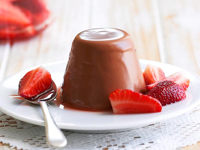 **[Chocolate panna cotta with strawberry salsa](https://www.womensweeklyfood.com.au/recipes/chocolate-panna-cotta-with-strawberry-salsa-25439|target="_blank")**