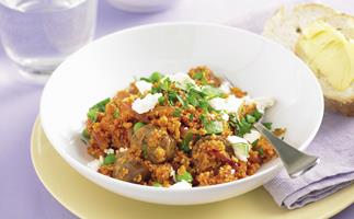 Sausage, Pea and Fetta Couscous