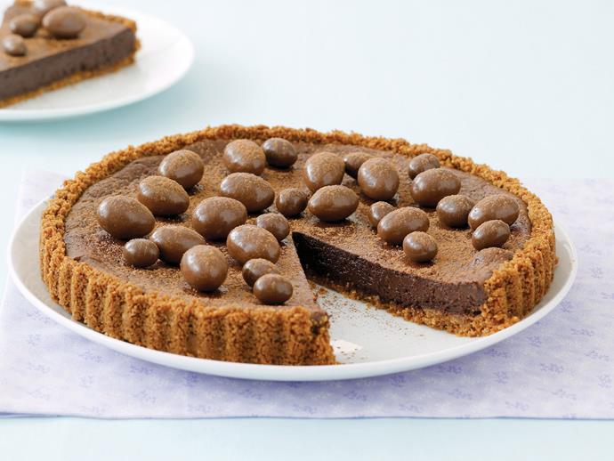 **[Chocolate tart](https://www.womensweeklyfood.com.au/recipes/chocolate-tart-28061|target="_blank")**

Creamy and decadent, this rich chocolate tart is packed full of wonderful flavour and a crumbly, biscuit crust. It is absolutely perfect for a birthday or Easter celebrations.