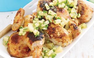 Portuguese Chicken with Pineapple Salsa