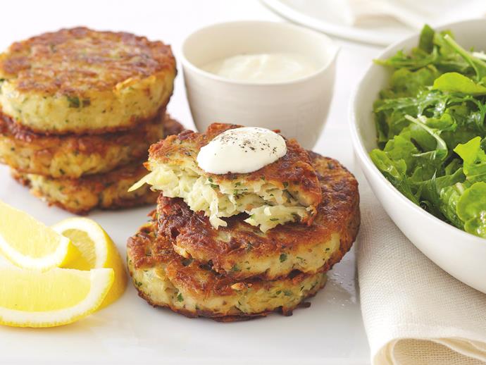 **[Tuna potato cakes](https://www.womensweeklyfood.com.au/recipes/tuna-potato-cakes-20264|target="_blank")**

You say scallop, we say cake. Each to their own, as they say. Whatever you call these little beauties by recipes+, make sure you make plenty of them, because they won't last long.