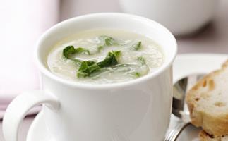 Leek and Potato Soup with Silverbeet