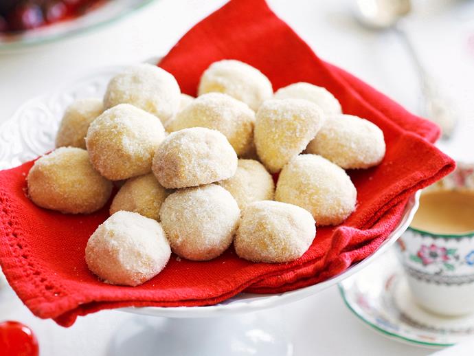 **[Nutty shortbread balls](https://www.womensweeklyfood.com.au/recipes/nutty-shortbread-balls-27409|target="_blank")**

Pop a few of these tasty treats in your mouth for a light afternoon snack. The soft shortbread balls are filled with crunchy almond chunks, perfect with a cup of tea or coffee.