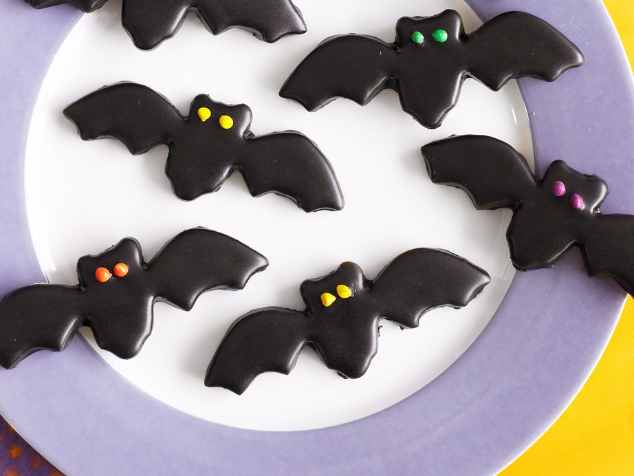 Black bat  halloween cookies