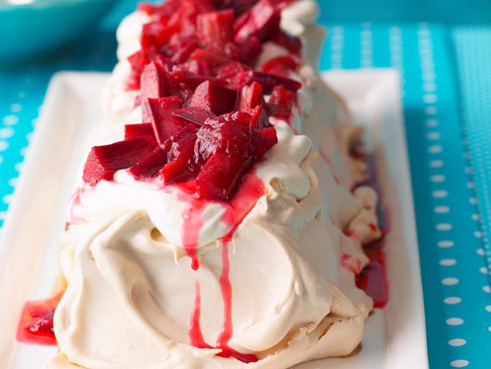 **[Caramel pavlova with rhubarb](https://www.womensweeklyfood.com.au/recipes/caramel-pavlova-with-rhubarb-27904|target="_blank")**

Try this famous Australian dessert for yourself with a modern addition of sweet caramel and rhubarb.
