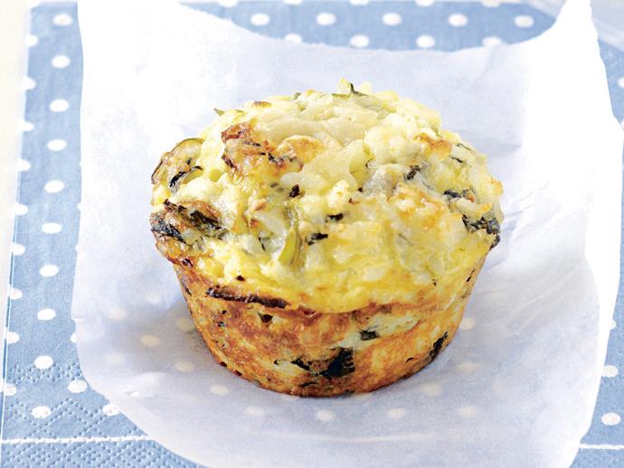 **[Cheesy spinach muffins](http://www.womensweeklyfood.com.au/recipes/cheesy-spinach-cakes-27946|target="_blank")**