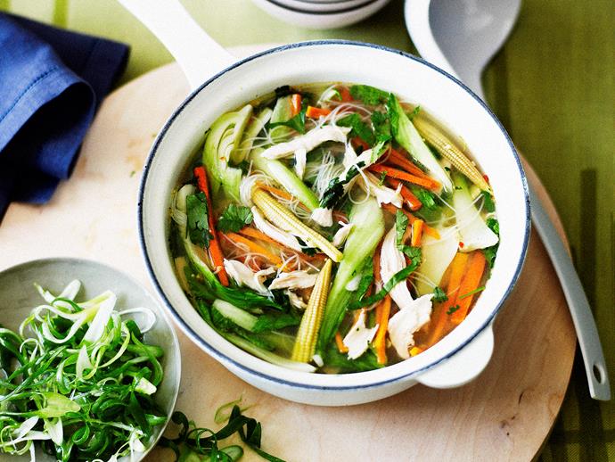 Wholesome and warming, this [chicken noodle soup](https://www.womensweeklyfood.com.au/recipes/chicken-noodle-soup-23846|target="_blank") is the perfect comfort food for the cooler weather.