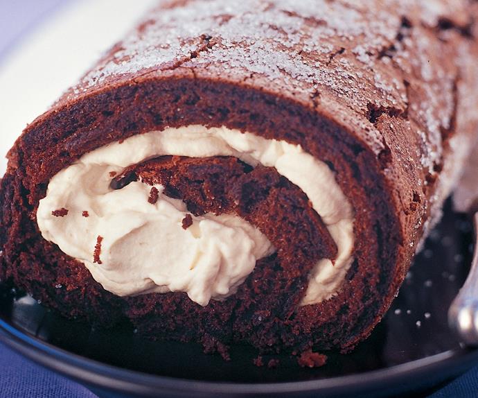 Chocolate Roulade With Coffee Cream
