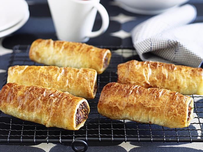 **[Low fat beef sausage rolls](http://www.womensweeklyfood.com.au/recipes/family-sausage-rolls-with-a-healthier-twist-27180|target="_blank")**

Boasting reduced fat ingredients and carrot, these puff pastry sausage rolls are a delicious way for the kids to increase their vegetable intake.