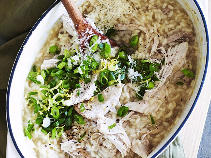 **[Hearty chicken risotto](https://www.womensweeklyfood.com.au/recipes/hearty-chicken-risotto-23881|target="_blank")**
