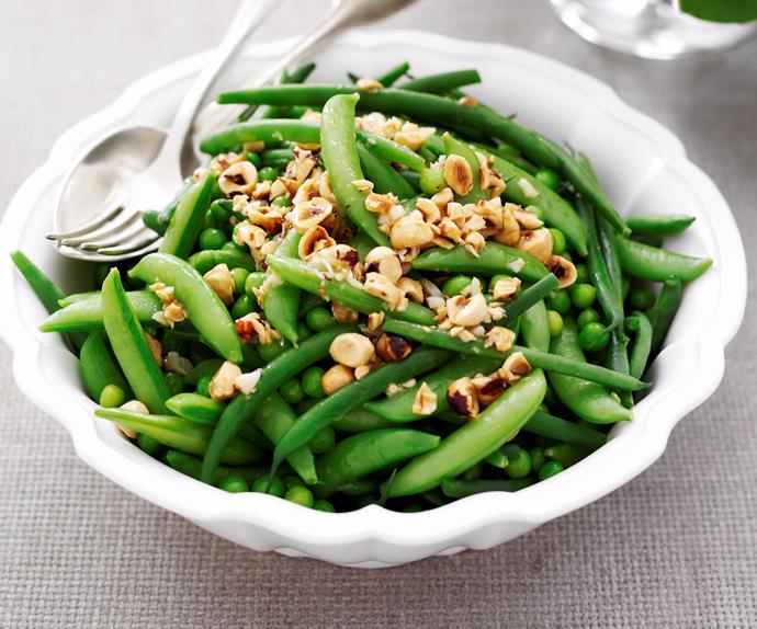 Peas and Beans with Hazelnuts