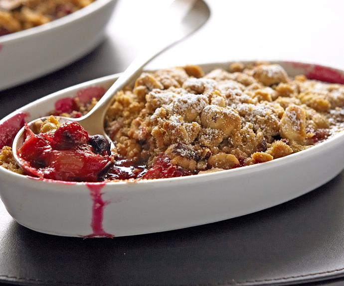 Rhubarb and Berry Crumbles