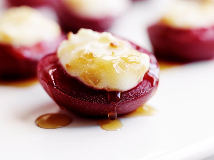 **[Roasted plums with goat's cheese and preserved ginger](https://www.womensweeklyfood.com.au/recipes/roasted-plums-with-goats-cheese-and-preserved-ginger-25457|target="_blank")**