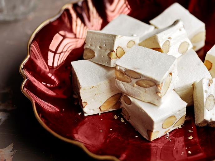 **[Almond nougat](https://www.womensweeklyfood.com.au/recipes/almond-nougat-27880|target="_blank")**

The classic sweet treat that pleases adults and children alike - deliciously chewy almond nougat.