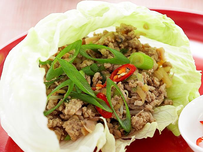 **[San choy bow](https://www.womensweeklyfood.com.au/recipes/san-choy-bow-23537|target="_blank")**

The kids will love these pork mince filled lettuce cups.