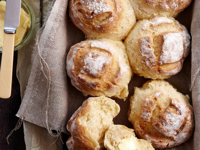 [Irish soda bread rolls](https://www.womensweeklyfood.com.au/recipes/irish-soda-bread-rolls-22749|target="_blank")

When you need bread in a hurry, Irish soda bread is the answer. Don't be tempted to replace the buttermilk with regular milk, as the lactic acid combined with the bi-carb will ensure the bread rises sufficiently.