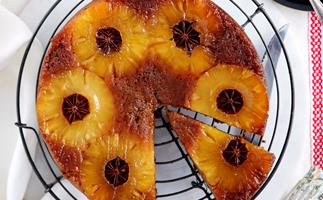 Star anise and pineapple upside-down cake