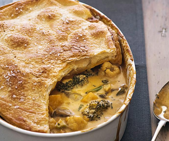 Thai red curry vegetable pie