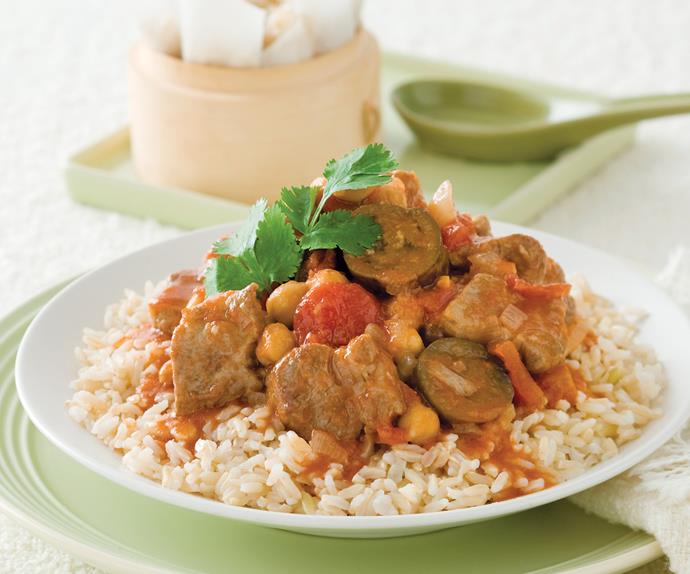 Pork, Chickpea and Tomato Curry