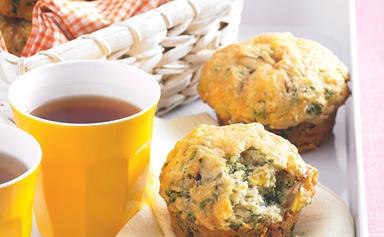 Spinach and corn muffins