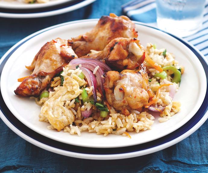 Lemon Chicken with Fried Rice