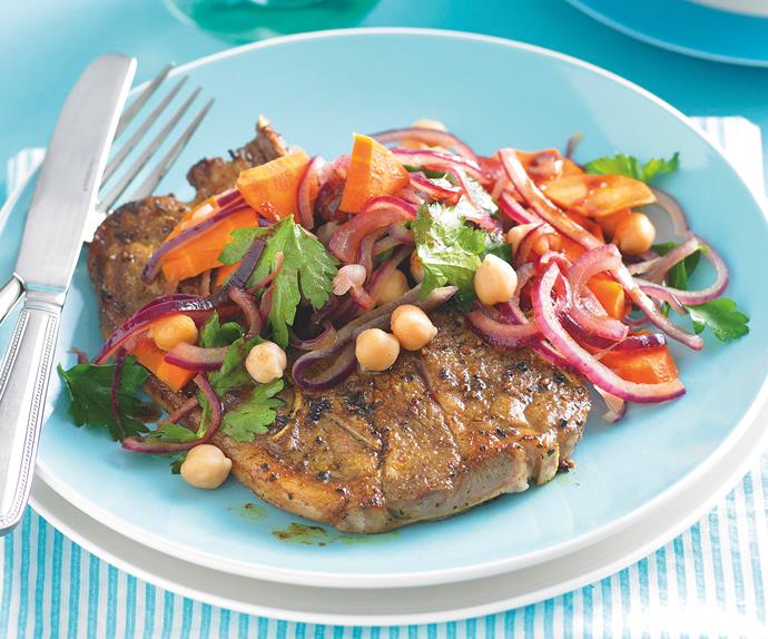 Moroccan Lamb with Warm Carrot Salad