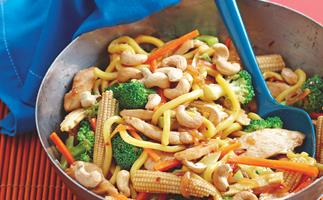 Chicken, Noodle and Cashew Stir-fry