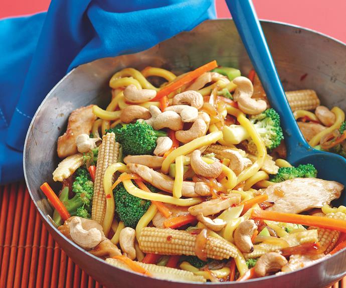 Chicken, Noodle and Cashew Stir-fry