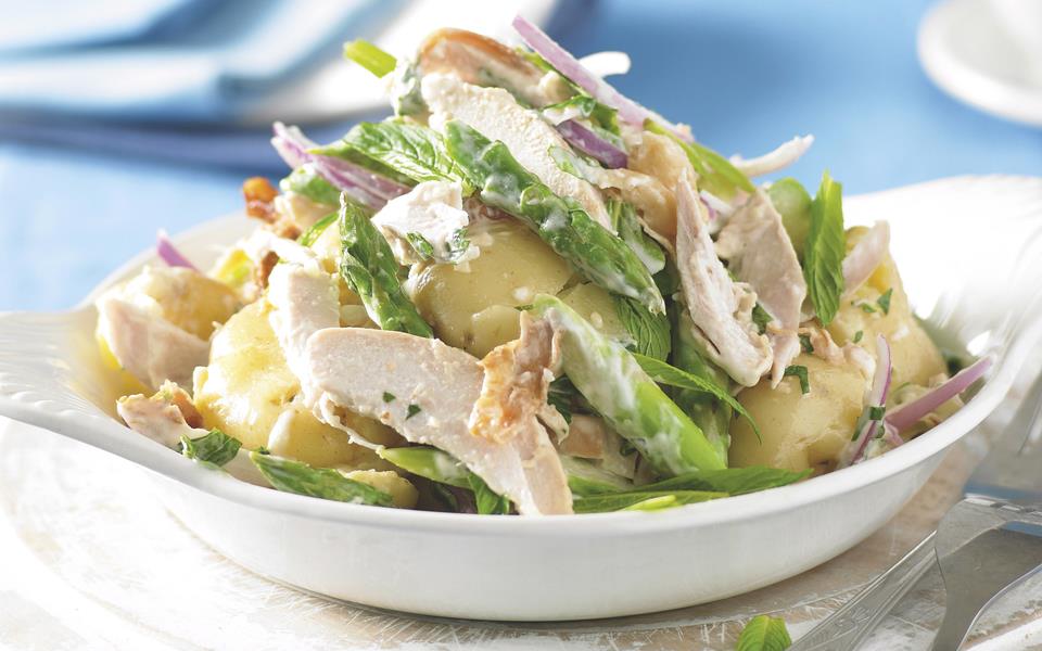 Warm potato and chicken salad recipe | FOOD TO LOVE