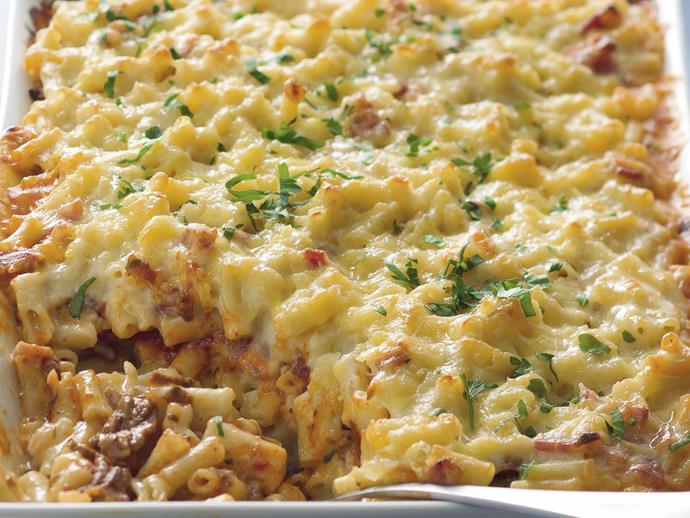 Packed full of delicious flavours and topped with an oozy cheese sauce, this [macaroni and bolognese pasta bake](https://www.womensweeklyfood.com.au/recipes/mac-and-cheese-bolognese-bake-20666|target="_blank") is perfect for a hungry family. Serve straight from the pan as a warming Winter dinner.