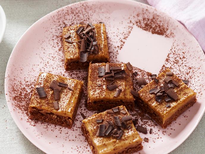 Bringing together the flavours of coconut, coffee and chocolate, these [mocha slices](https://www.womensweeklyfood.com.au/recipes/mocha-slice-27721|target="_blank") make a great snack, and perfect gift.