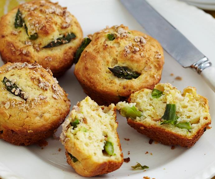 French Onion and asparagus muffins