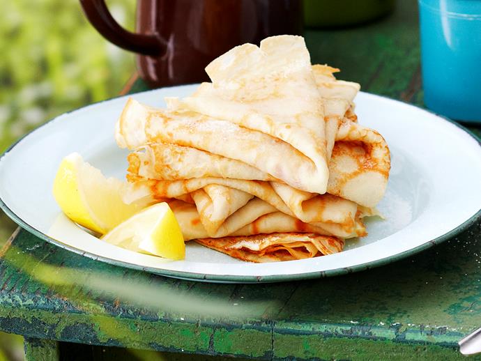 [Lemon and sugar pancakes](https://www.womensweeklyfood.com.au/recipes/lemon-and-sugar-pancakes-10761|target="_blank")