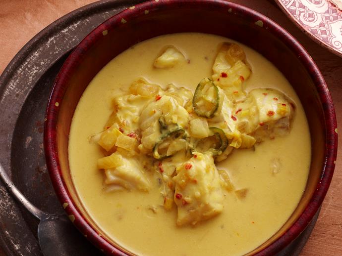 You can use any firm white fish to make this aromatic [Malaysian fish curry]((https://www.womensweeklyfood.com.au/recipes/malaysian-fish-curry-25903|target="_blank"). A perfect dish for Saturday night dinner ... although with a preparation and cooking time of less than 45 minutes, it could work on weeknights too.