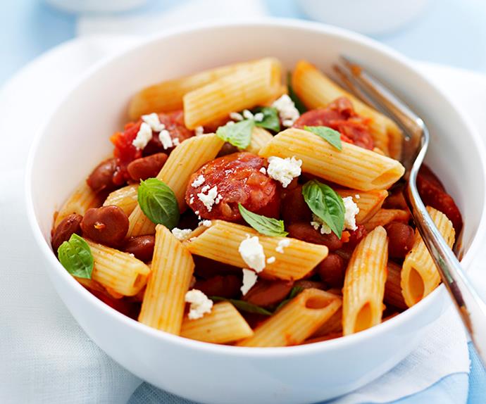 Mexi bean tomato and basil pasta recipe | New Zealand Woman's Weekly Food
